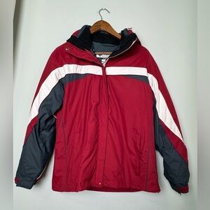 Columbia Women's 3-in-1 Interchange Ski Jacket Red/White/Gray/Black Size‎ Large